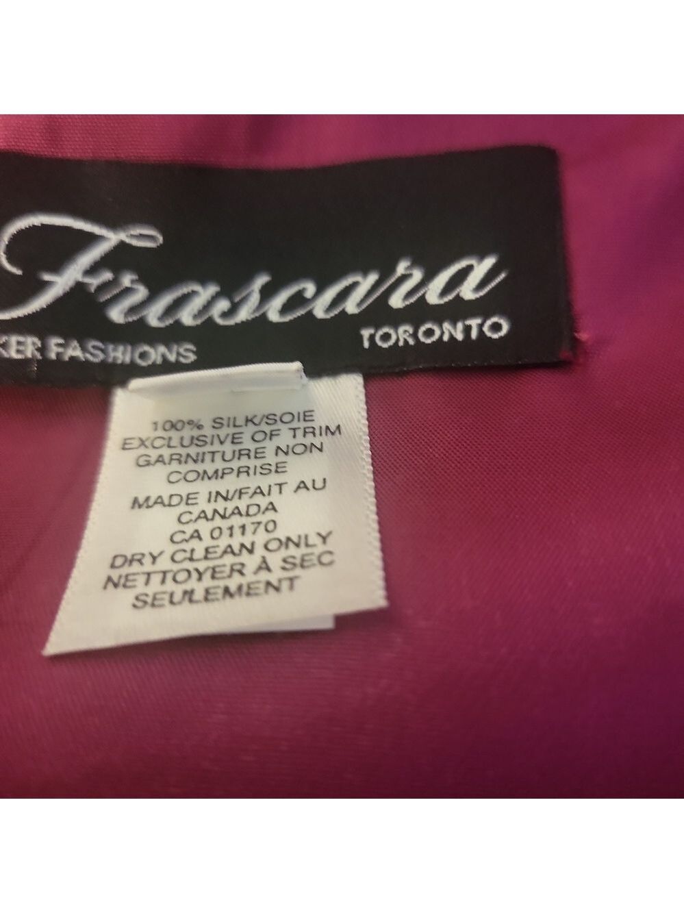 Frascara Plum Silk Organza Ruffled Wrap Top Size 4 - Picture 8 of 8